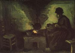 Vincent Van Gogh Peasant Woman Near the Hearth oil painting image